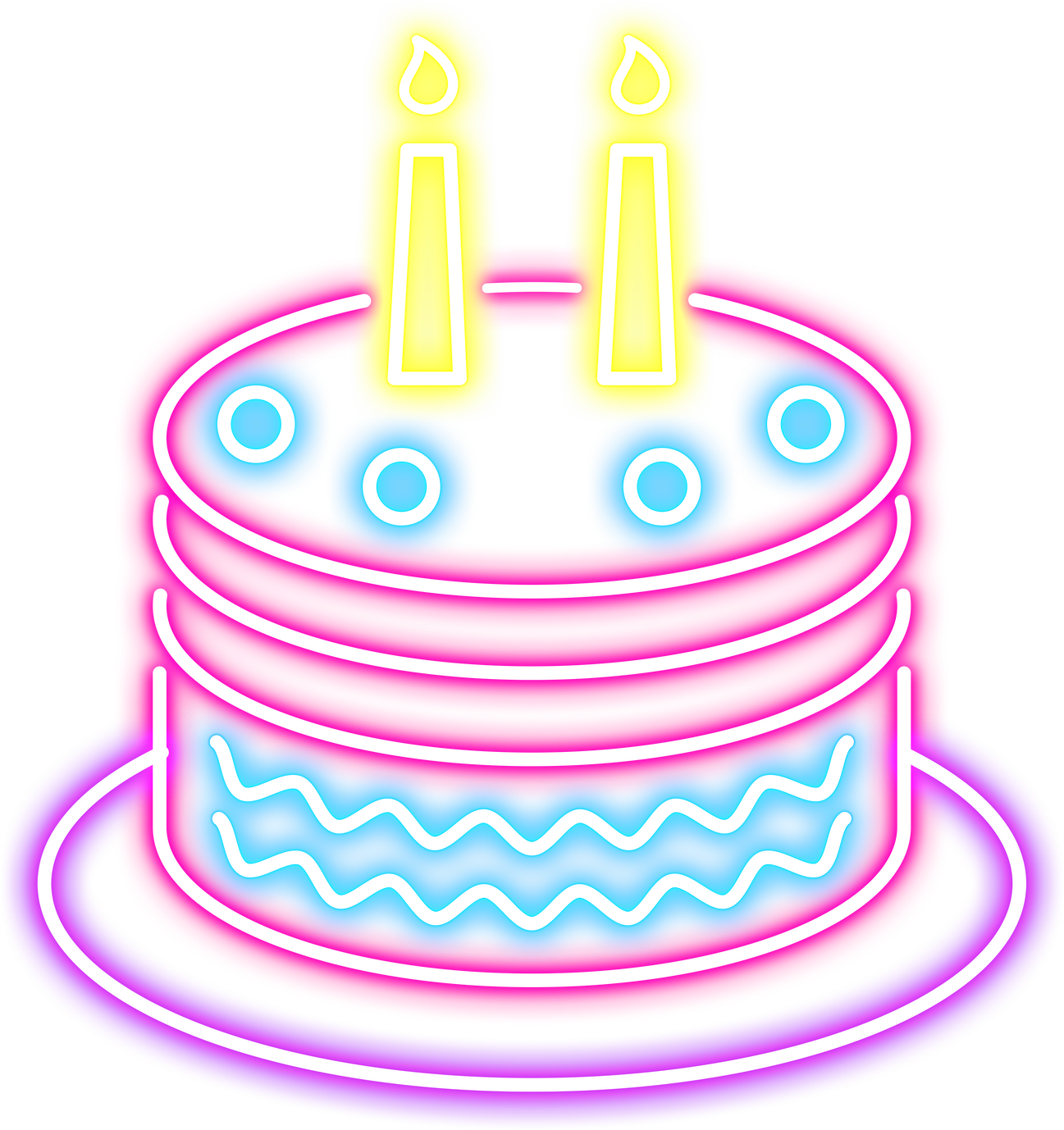 Neon Birthday Cake